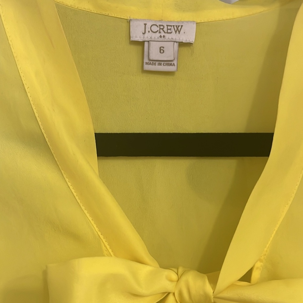 Yellow Tie neck bow top - Picture 3 of 3